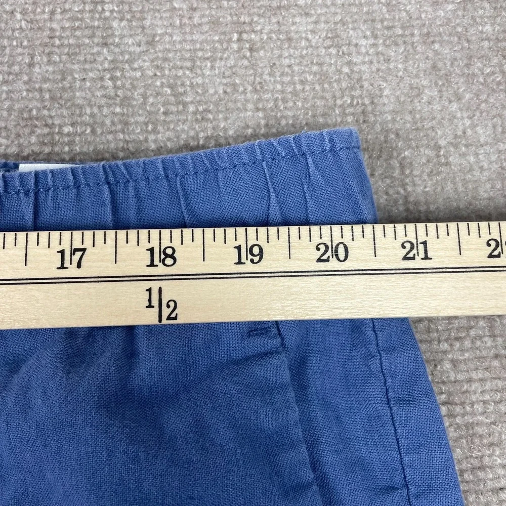 H&M Pants Mens 2XL Blue Cotton Regular Fit Straight Leg High Rise Flat Front
